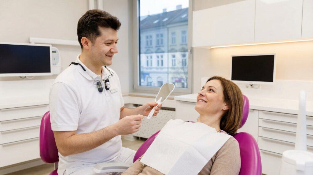 Einfühlsame Behandlung für Angstpatienten bei AUX-DENT: Vertrauen und Entspannung