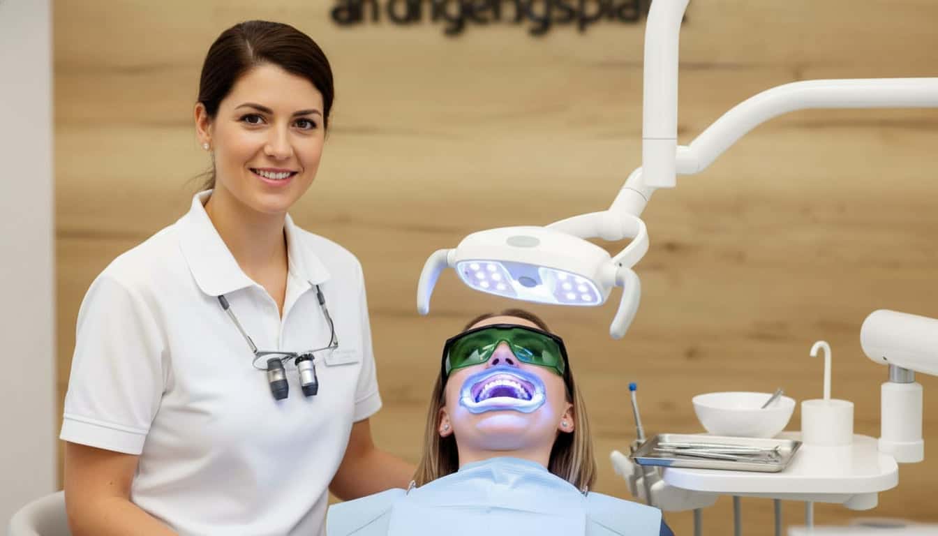 Professionelles Bleaching beim Zahnarzt für strahlend weiße Zähne ohne Schäden